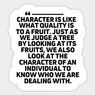 Character matters!! Sticker